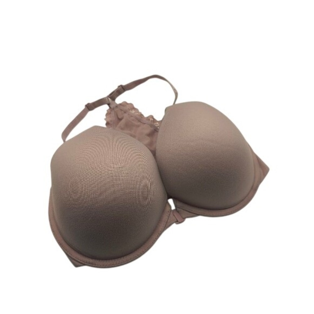Victoria's Secret Perfect Shape Lace Trim Bra 32DDD Lilac Purple